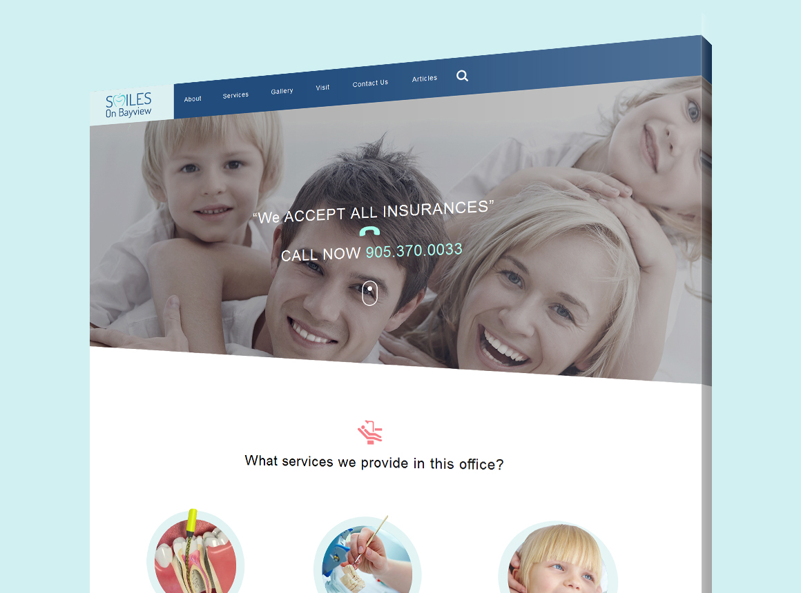 طراح  لوگو و وب سایت کلینیک دندانپزشکی در کانادا